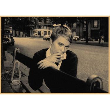 Imagem de Pintura em pôster Breathless Vintage French Film Art 30x42cm