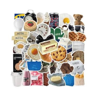 Imagem de Adesivos De Desenhos Animados Fofos De Leite E Comida Para Crianças, 1