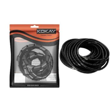 Imagem de Tubo Espiral Organizador Fios Cabos 12mm 10 Mts Expansível - KOKAY