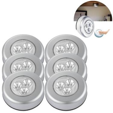 Imagem de 6 Luminárias De Toque Portátil 3 Leds P/ Casa Escritório - Riodeouro