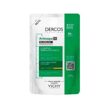 Imagem de Vichy Dercos DS Refil Shampoo Anticaspa, Tratamento para Cabelos Secos, Elimina 100% da Caspa Visível, Alivia a Coceira e Previne o Reaparecimento por 6 Semanas, 200g