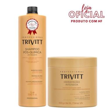 Imagem de Trivitt: Hidratação Intensiva 500g e Shampoo Pós-Química para Uso Freq