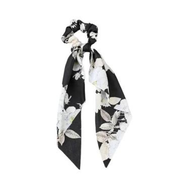 Imagem de Laço De Cabelo Com Estampa Floral Em Cetim, Acessórios Para Mulheres E
