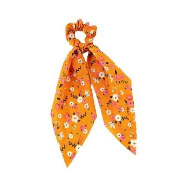 Imagem de Laço De Cabelo Com Estampa Floral Em Cetim, Acessórios Para Mulheres E