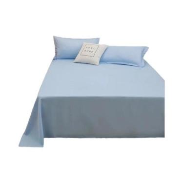 Imagem de Lençol De Cama Lavável À Máquina Em Cor Sólida Para Cama De Solteiro O