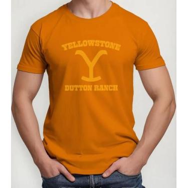 Imagem de Camiseta Camisa de Algodão Adulto Masculina Feminina  Série Yellowston