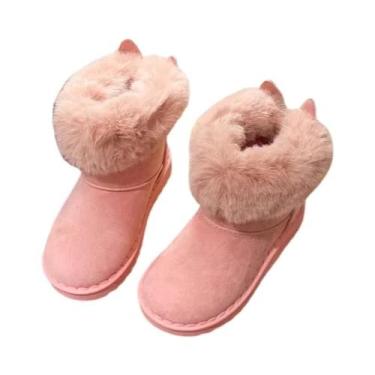 Imagem de Botas De Neve Infantis Em Couro Genuíno Para Meninos E Meninas, Quente