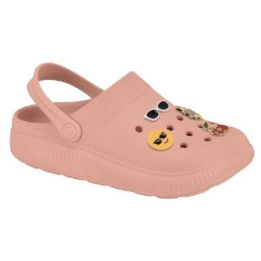 Imagem de Sandalia babuche moleca enfeite ref 5832.101.30598 feminino, Rosa, 35