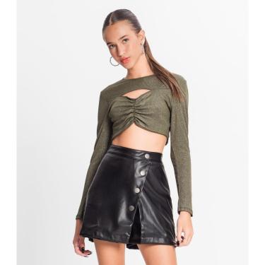 Imagem de Blusa Juvenil Feminina Em Ribana Canelada Minty Verde-Feminino