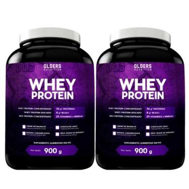 Imagem de Suplemento Whey Protein Olders Nutrition Concentrado em Pó 900g, Banan
