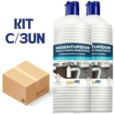 Imagem de Desentupidor Pias e Vasos Sanitários StartPro 1L 3 unidades