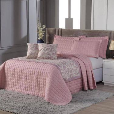 Imagem de Colcha Cobre Leito + Peseira + Capa de Almofada Cama King Size 06 Peças.