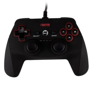 Imagem de Controle Dazz Double Shock Fighter Ps3/pc Usb 2.0 Preto - 623397