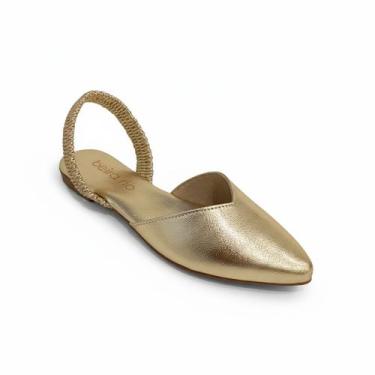 Imagem de Beira Rio Sandália Dourada Brilhante Versatilidade Chic -, Dourado, 35