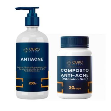 Imagem de Kit Antiacne Skincare Ouro Pharma Anti-acne Gel de Limpeza + Sérum Ski