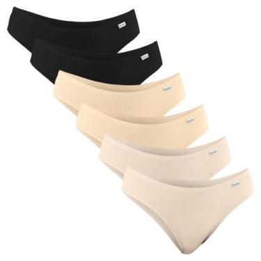 Imagem de Kit 6 Calcinha Biquini De Algodão Adulto Feminino Delrio, Sortidas, P