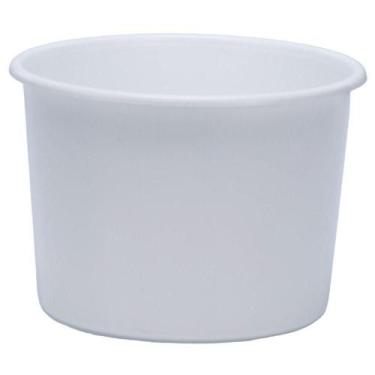 Imagem de Baldinho de Pipoca em Plástico PP Ou PE 1 e 5 l Kit 20 Unidades Branco