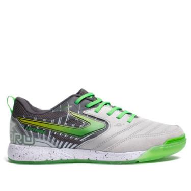 Imagem de Chuteira Masculina Topper Futsal Lethal Cinza/Verde, Cinza, Verde, 39