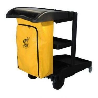 Imagem de Carrinho Funcional de Limpeza W2 para Mop com Prateleiras, Plataforma para Balde Esprem...