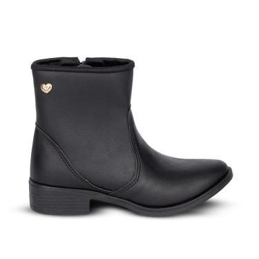 Imagem de Bota Infantil Menina Kidy Montaria Coturno Preto Cano Alto Casual Confortável Leve Anat...