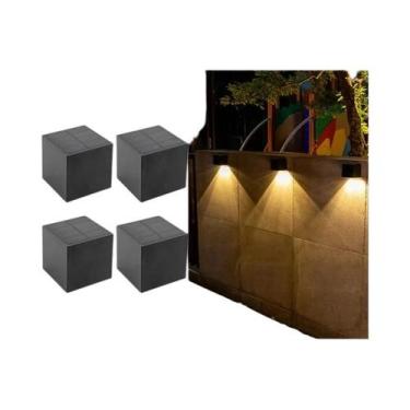 Imagem de Luminária Solar LED Externa Quadrada Para Parede, Iluminação Decorativ