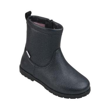 Imagem de Bota Infantil Menina Rubi Preto com Brilho - Pampili, 26