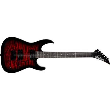 Imagem de Guitarra Elétrica Jackson JS11Q Dinky Transparent Red com Tampo Quilte