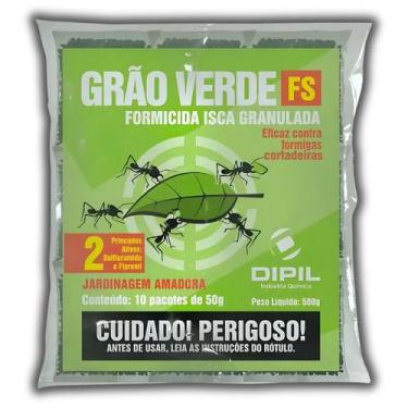 Imagem de Isca Grão Verde Formigas Cortadeiras Jardim 500g