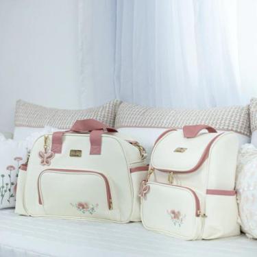 Imagem de Kit Conjunto Bolsa Maternidade c/ Mochila Infantil Corano Borboleta Cr