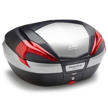 Imagem de Bau Maxia 4 Capa Preta Acabamento Aluminio Givi V56n