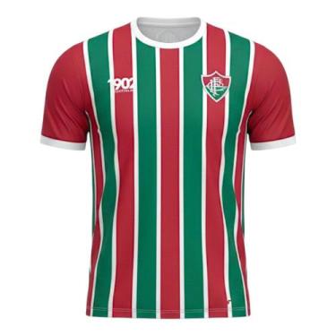 Imagem de Camiseta Fluminense Braziline Attract Masculina, G, Vinho branca, Verd