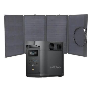Imagem de Gerador De Energia Delta Black + Painel Solar 220w Ecoflow