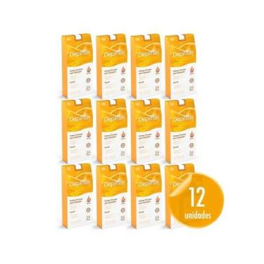 Imagem de Kit c/ 12un Depilflax Folha De Depilação Facial Natural c/ 24un