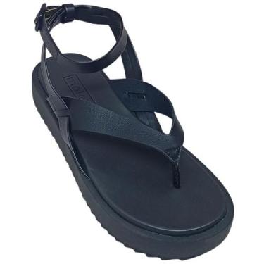 Imagem de Sandália Moleca Feminina Flatform Napa Turim Casual, Preto, 34
