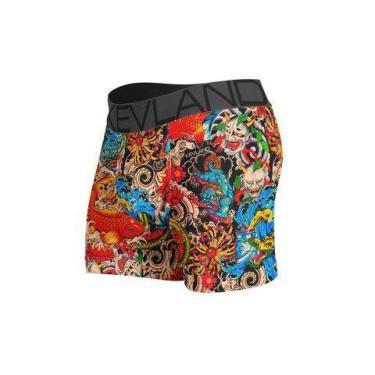 Imagem de Cueca Boxer Kevland Real Tattoo, Vermelho, M