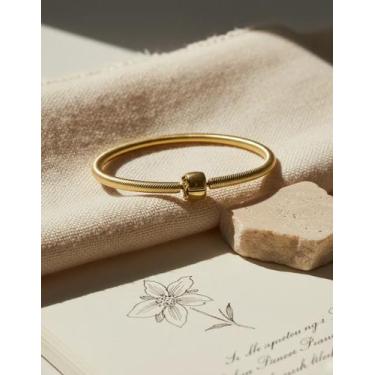Imagem de Bracelete Para Berloque Ouro 18k 750 Linda Garantia Dourado- Dourado-e