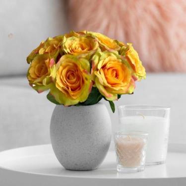 Imagem de Kit 5 Rosas Artificiais Flores Artificiais ótima qualidade para Decora