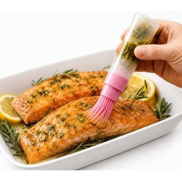 Imagem de Pincel Culinário de Silicone Colorido com Reservatório 60ml - Wari