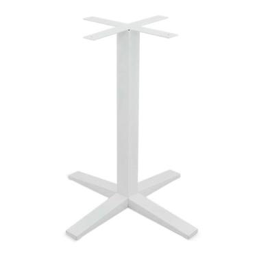 Imagem de Base Suporte para Mesa em Aço Modelo Rubi - Genus Móveis, Branca