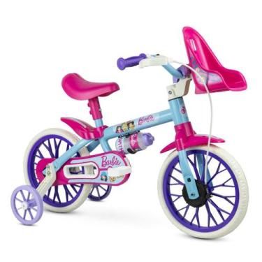 Imagem de Bicicleta Infantil Nathor Barbie com Rodinhas Laterais Aro 12