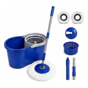 Imagem de Mop Giratório 360 Balde 8L Duplo Centrifuga Limpeza Pesada - CLEAN TEC
