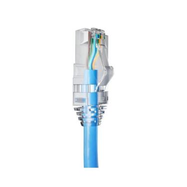 Imagem de Patch Cord Furukawa 35104005 Transmissão 1000 Mbps Conector RJ-45 com Boot Azul 0.5M