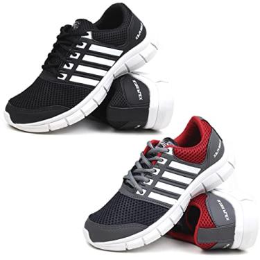 Imagem de Tenis Sneakers Casual Academia Caminhada em Nylon Conforto cor:Cinza;Tamanho:39
