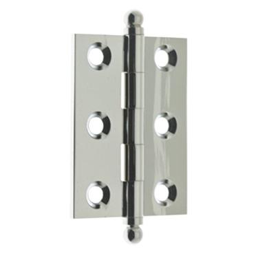 Imagem de idh by St. Simons 82015-026 Dobradiças de armário de latão sólido genuíno de qualidade profissional, cromo polido, 5 x 3,5 cm, par