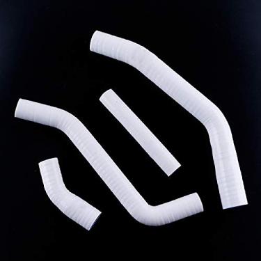 Imagem de LUXERAD Tubo de refrigeração de 3 camadas de 4,5 mm de desempenho de silicone para YAMAHA YZF450 2010 2011 2012 (branco)