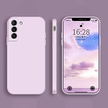 Imagem de Capa original de silicone líquido quadrado para Samsung Galaxy S20 S21 Plus Ultra FE Protect Funda S21Plus S21Ultra S20FE 5G Capa macia, Roxa, Para Samsung S21 Plus