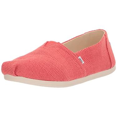 Imagem de TOMS Sapatilhas femininas Alpargata Classic Slip On Casual - Vermelho - Tamanho 38 B, Páprica, 38
