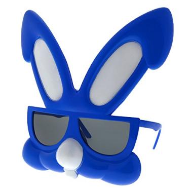 Imagem de grinderPUNCH Óculos de sol para fantasia de Halloween, festa assustadora para homens e mulheres adultos, Coelho - azul, X-Large