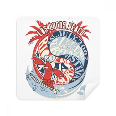 Imagem de World Beach Lagosta Marine Organismo Óculos Pano Limpador de Tela Tecido Camurça Pacote com 2