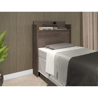 Imagem de Cabeceira box Solteiro Thayna Chocolate 88cm - Framar Móveis